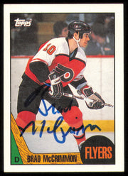 Brad McCrimmon Autographed 1987-88 Topps Card #85 Philadelphia Flyers SKU #255213
