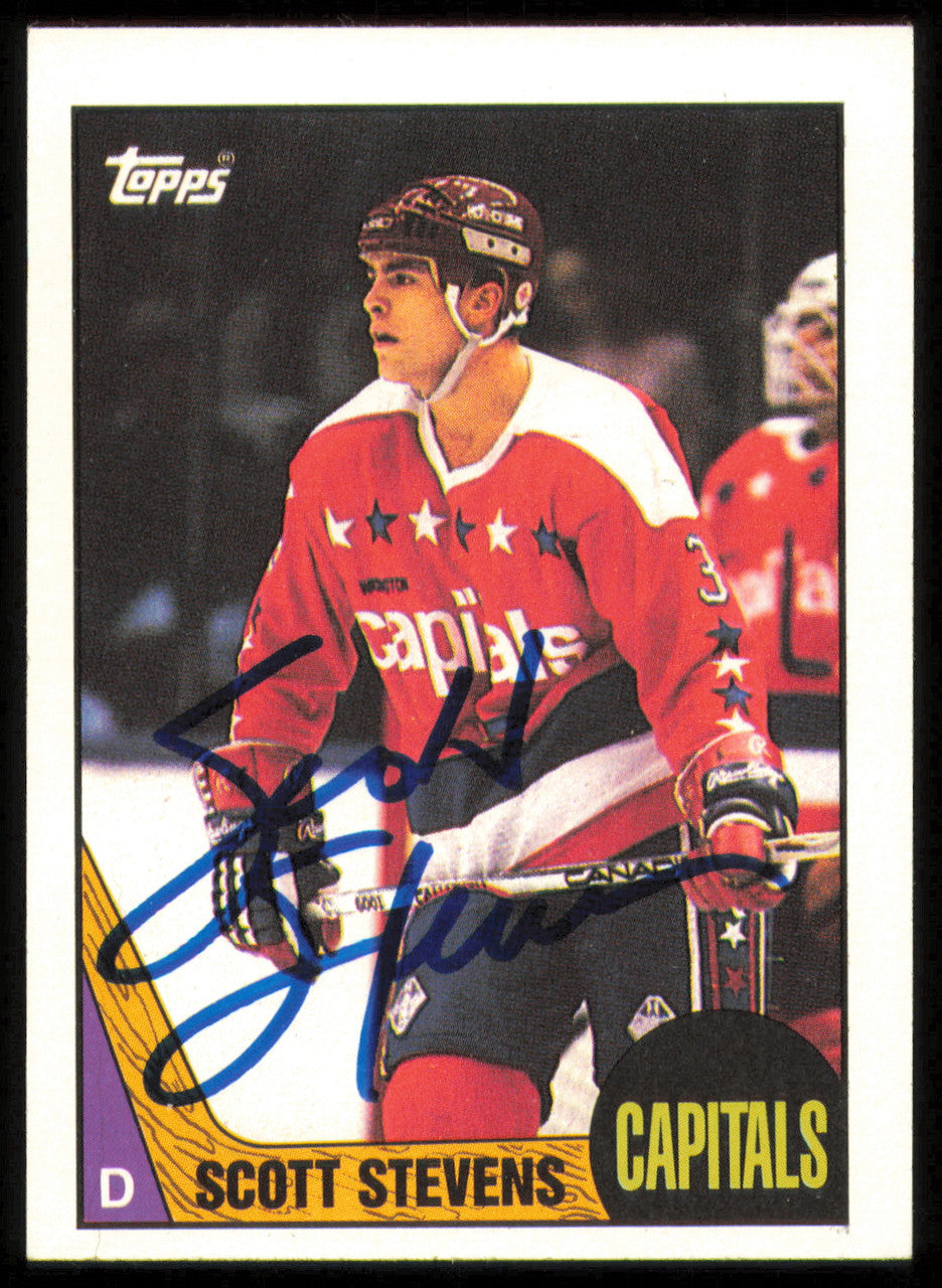 Scott Stevens Autographed 1987-88 Topps Card #25 Washington Capitals SKU #255217