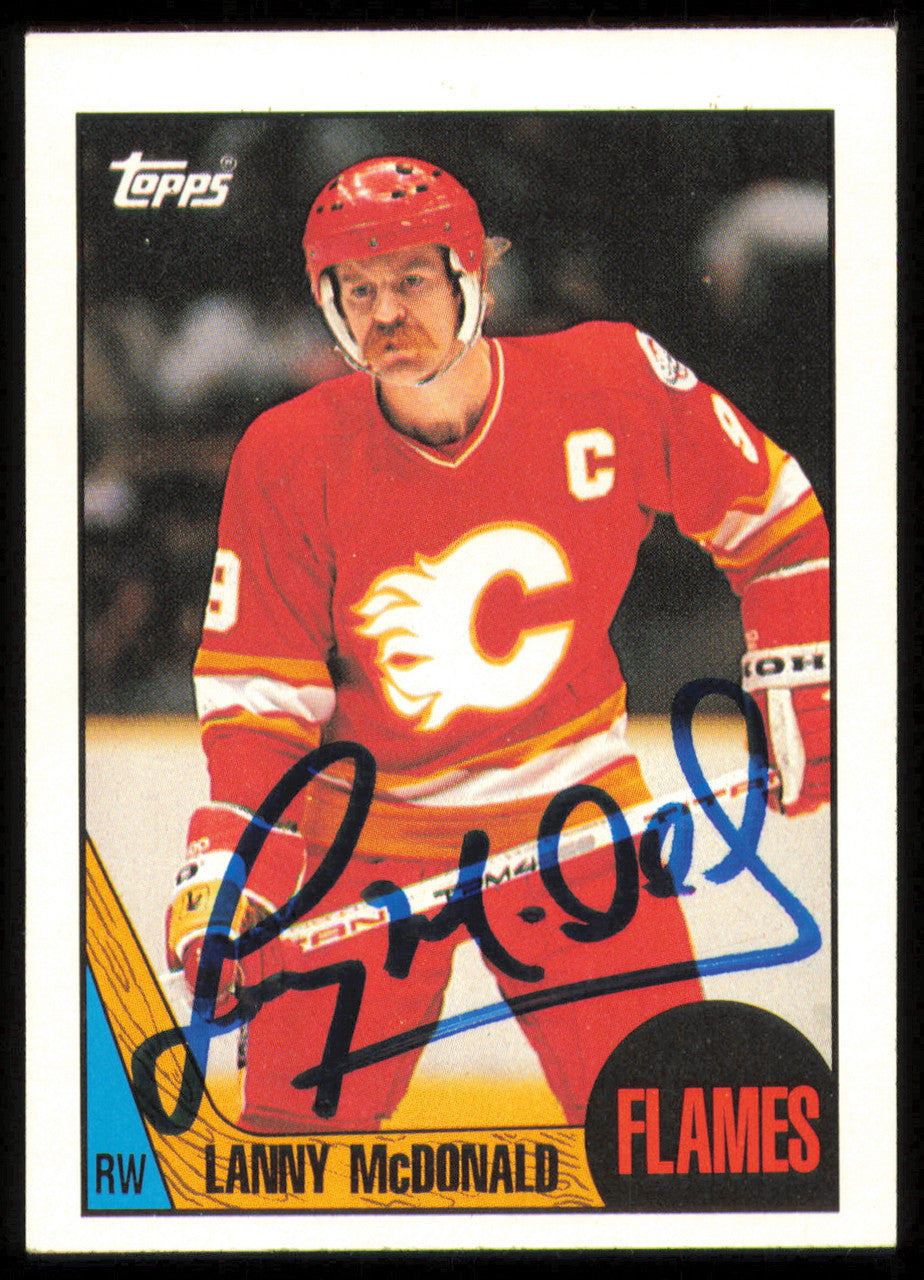 Lanny McDonald Autographed 1987-88 Topps Card #20 Calgary Flames SKU #255219