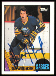 Dave Andreychuk Autographed 1987-88 Topps Card #3 Buffalo Sabres SKU #255222