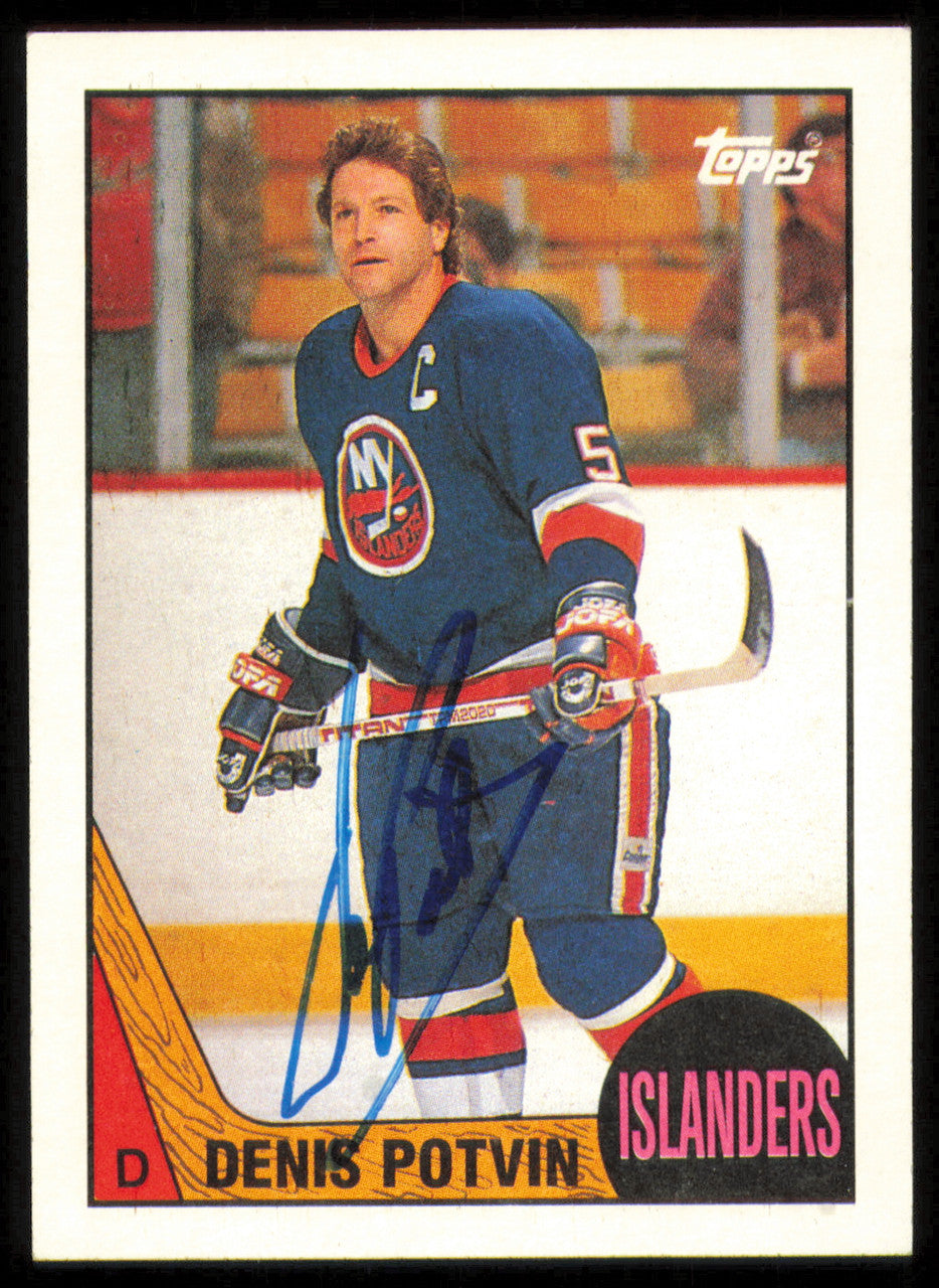 Denis Potvin Autographed 1987-88 Topps Card #1 New York Islanders SKU #255224