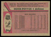 Denis Potvin Autographed 1987-88 Topps Card #1 New York Islanders SKU #255225