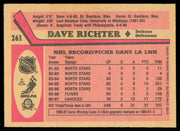 Dave Richter Autographed 1987-88 O-Pee-Chee Rookie Card #261 Vancouver Canucks SKU #255228