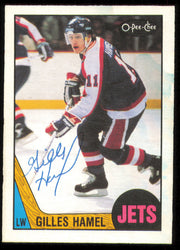Gilles Hamel Autographed 1987-88 O-Pee-Chee Card #218 Winnipeg Jets SKU #255233
