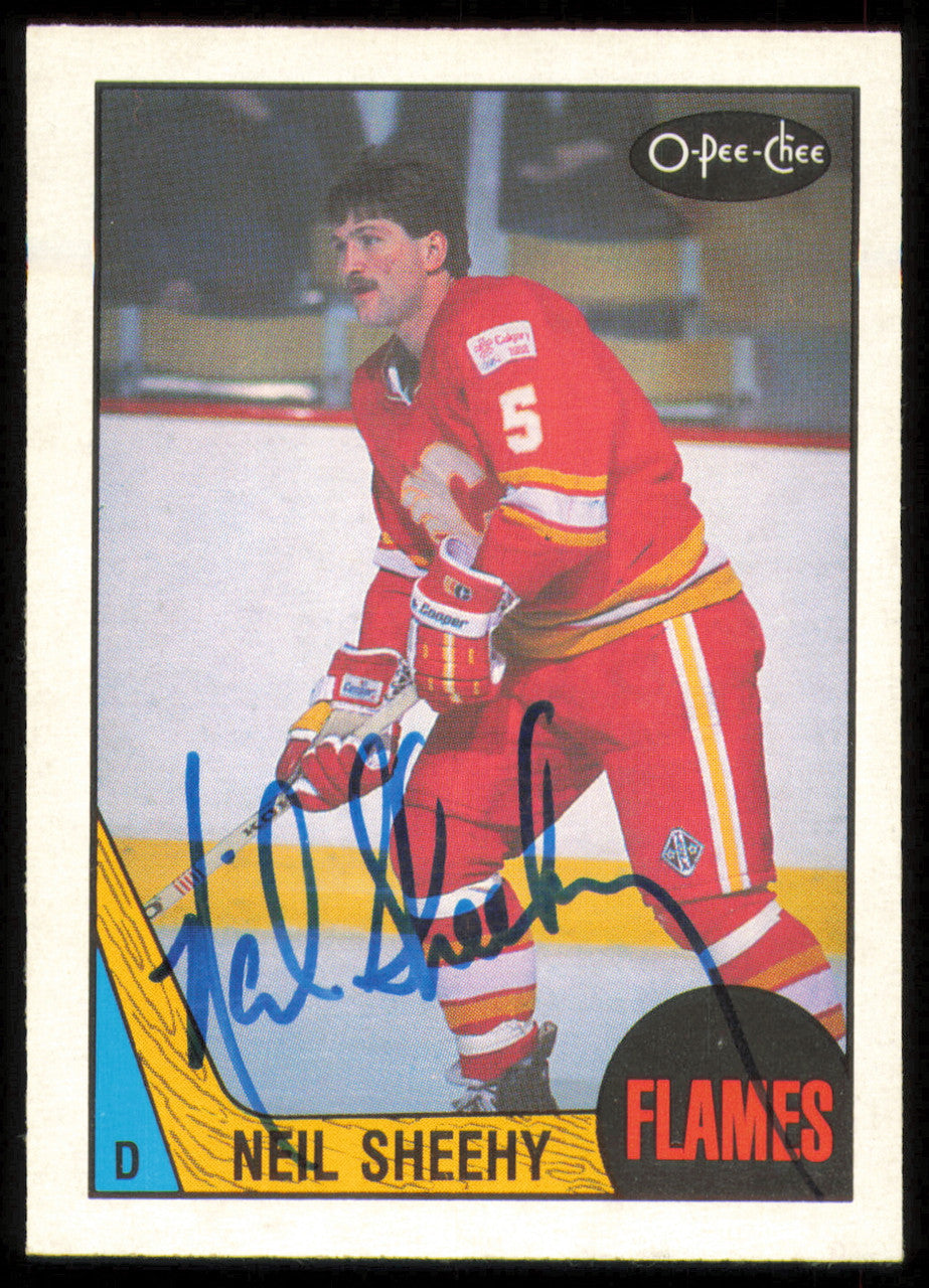Neil Sheehy Autographed 1987-88 O-Pee-Chee Card #213 Calgary Flames SKU #255234