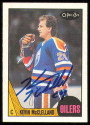 Kevin McClelland Autographed 1987-88 O-Pee-Chee Card #201 Edmonton Oilers SKU #255237