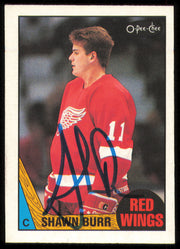 Shawn Burr Autographed 1987-88 O-Pee-Chee Card #164 Detroit Red Wings SKU #255242