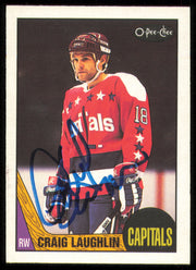 Craig Laughlin Autographed 1987-88 O-Pee-Chee Card #161 Washington Capitals SKU #255243