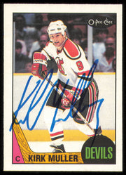 Kirk Muller Autographed 1987-88 O-Pee-Chee Card #157 New Jersey Devils SKU #255245
