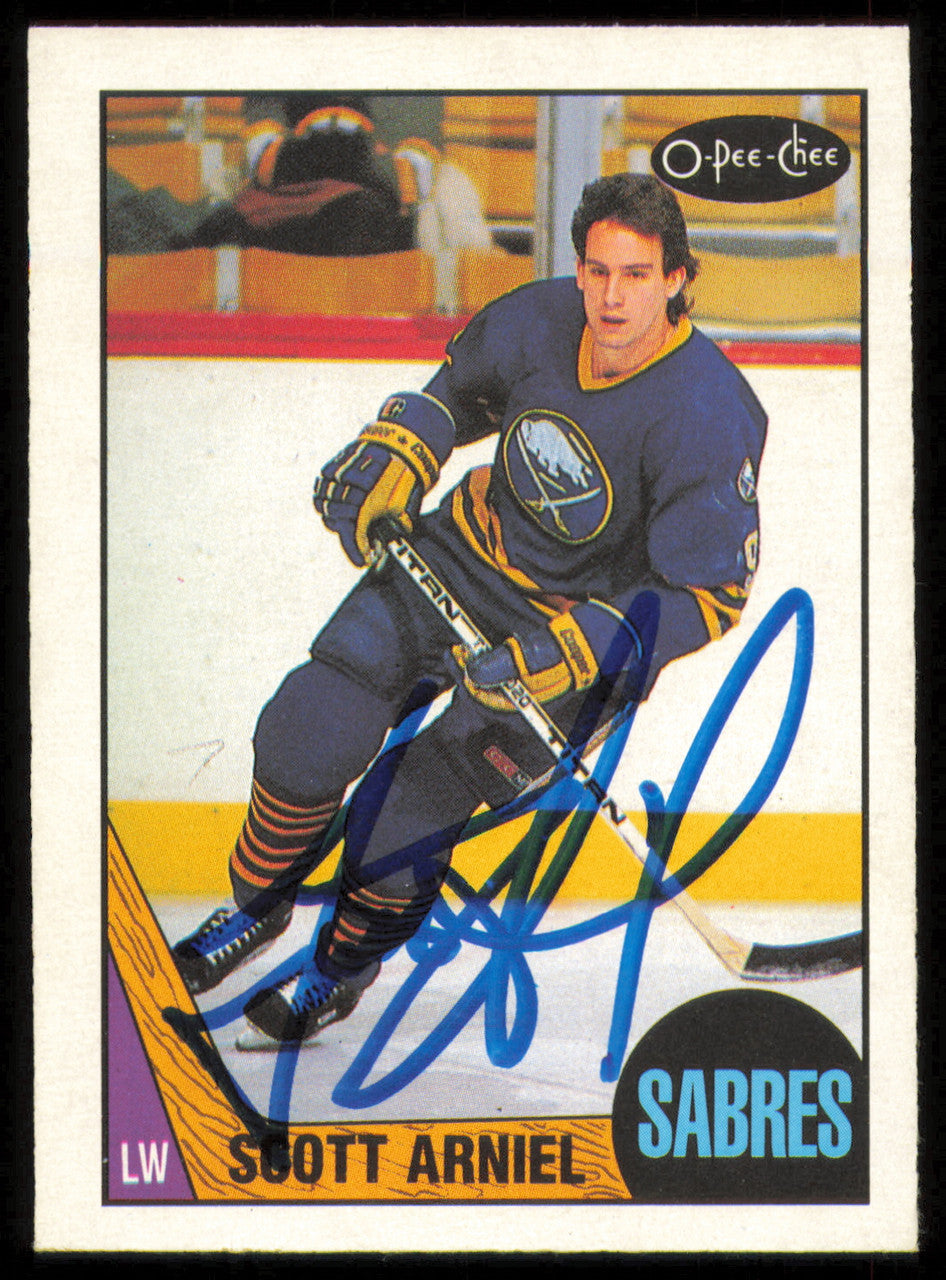 Scott Arniel Autographed 1987-88 O-Pee-Chee Card #137 Buffalo Sabres SKU #255249