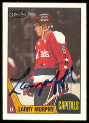 Larry Murphy Autographed 1987-88 O-Pee-Chee Card #133 Washington Capitals SKU #255252