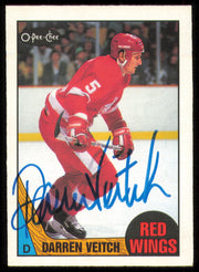 Darren Veitch Autographed 1987-88 O-Pee-Chee Card #114 Detroit Red Wings SKU #255255