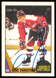 Dave Christian Autographed 1987-88 O-Pee-Chee Card #88 Washington Capitals SKU #255262