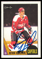 Kevin Hatcher Autographed 1987-88 O-Pee-Chee Rookie Card #68 Washington Capitals SKU #255269