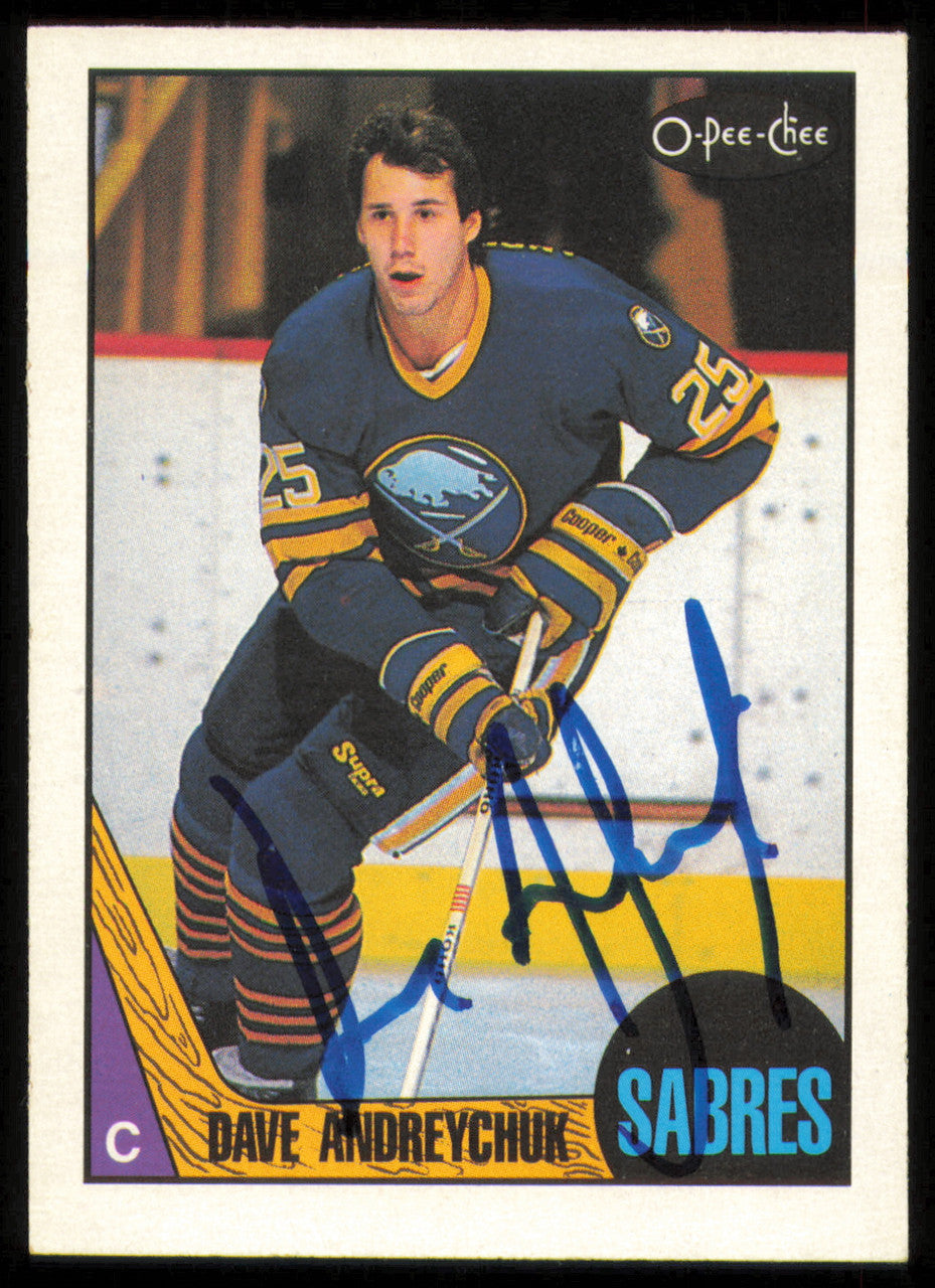 Dave Andreychuk Autographed 1987-88 O-Pee-Chee Card #3 Buffalo Sabres SKU #255282