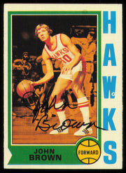 John Brown Autographed 1974-75 Topps Card #139 Atlanta Hawks SKU #255290