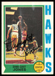 Dwight Jones Autographed 1974-75 Topps Card #59 Atlanta Hawks SKU #255291