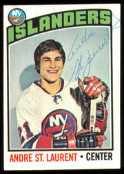 Andre St. Laurent Autographed 1976-77 Topps Card #29 New York Islanders SKU #255298
