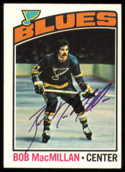 Bob MacMillan Autographed 1976-77 Topps Card #38 St. Louis Blues SKU #255300