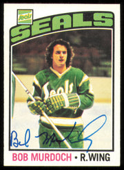 Bob Murdoch Autographed 1976-77 Topps Rookie Card #54 California Golden Seals SKU #255302