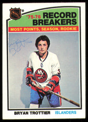 Bryan Trottier Autographed 1976-77 Topps Rookie Card #67 New York Islanders SKU #255307