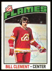 Bill Clement Autographed 1976-77 Topps Card #82 Calgary Flames SKU #255309