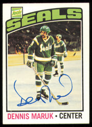 Dennis Maruk Autographed 1976-77 Topps Rookie Card #86 California Golden Seals SKU #255310