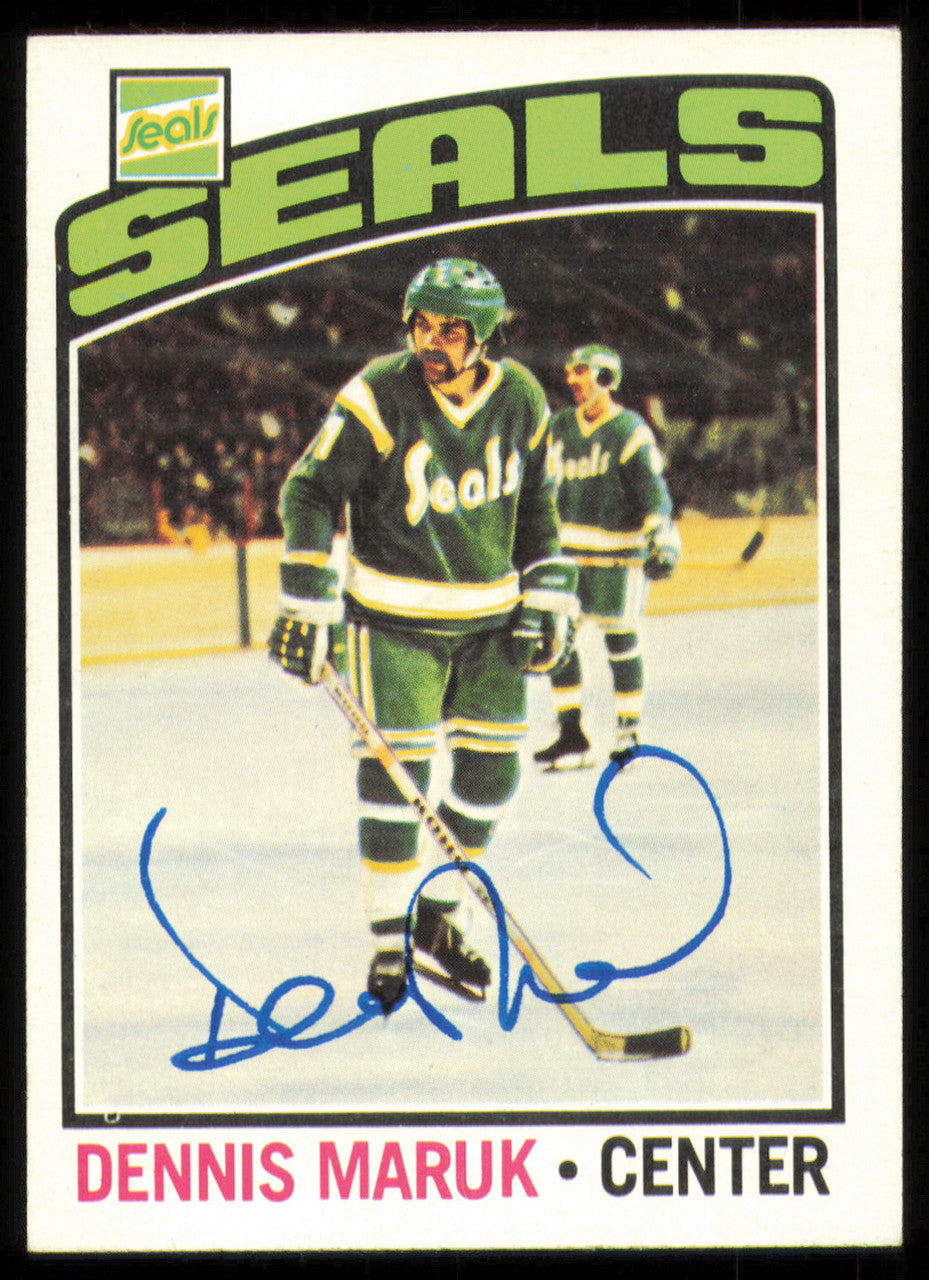 Dennis Maruk Autographed 1976-77 Topps Rookie Card #86 California Golden Seals SKU #255310