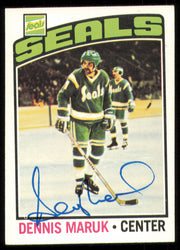 Dennis Maruk Autographed 1976-77 Topps Rookie Card #86 California Golden Seals SKU #255311