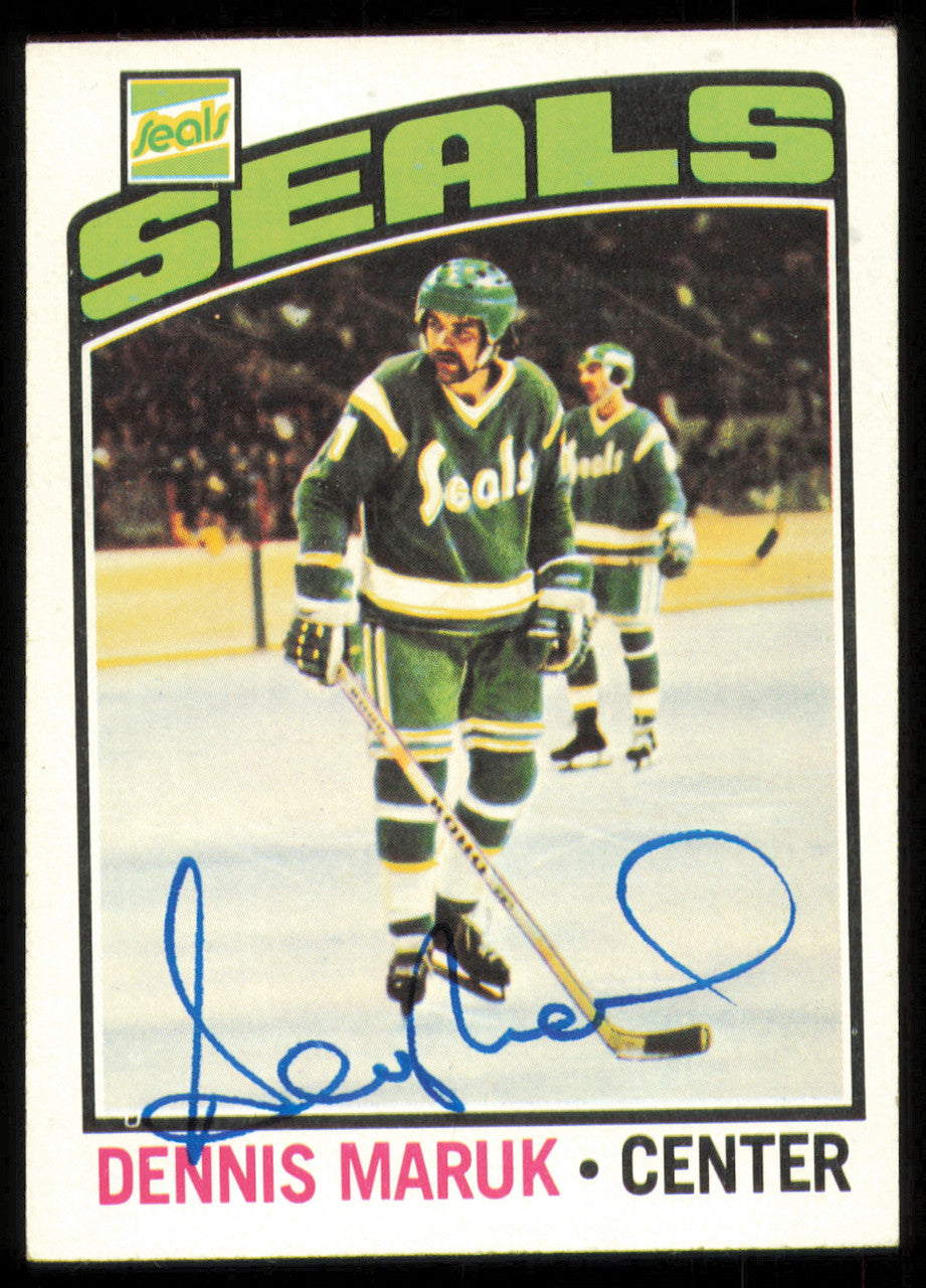 Dennis Maruk Autographed 1976-77 Topps Rookie Card #86 California Golden Seals SKU #255311
