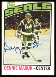 Dennis Maruk Autographed 1976-77 Topps Rookie Card #86 California Golden Seals SKU #255312