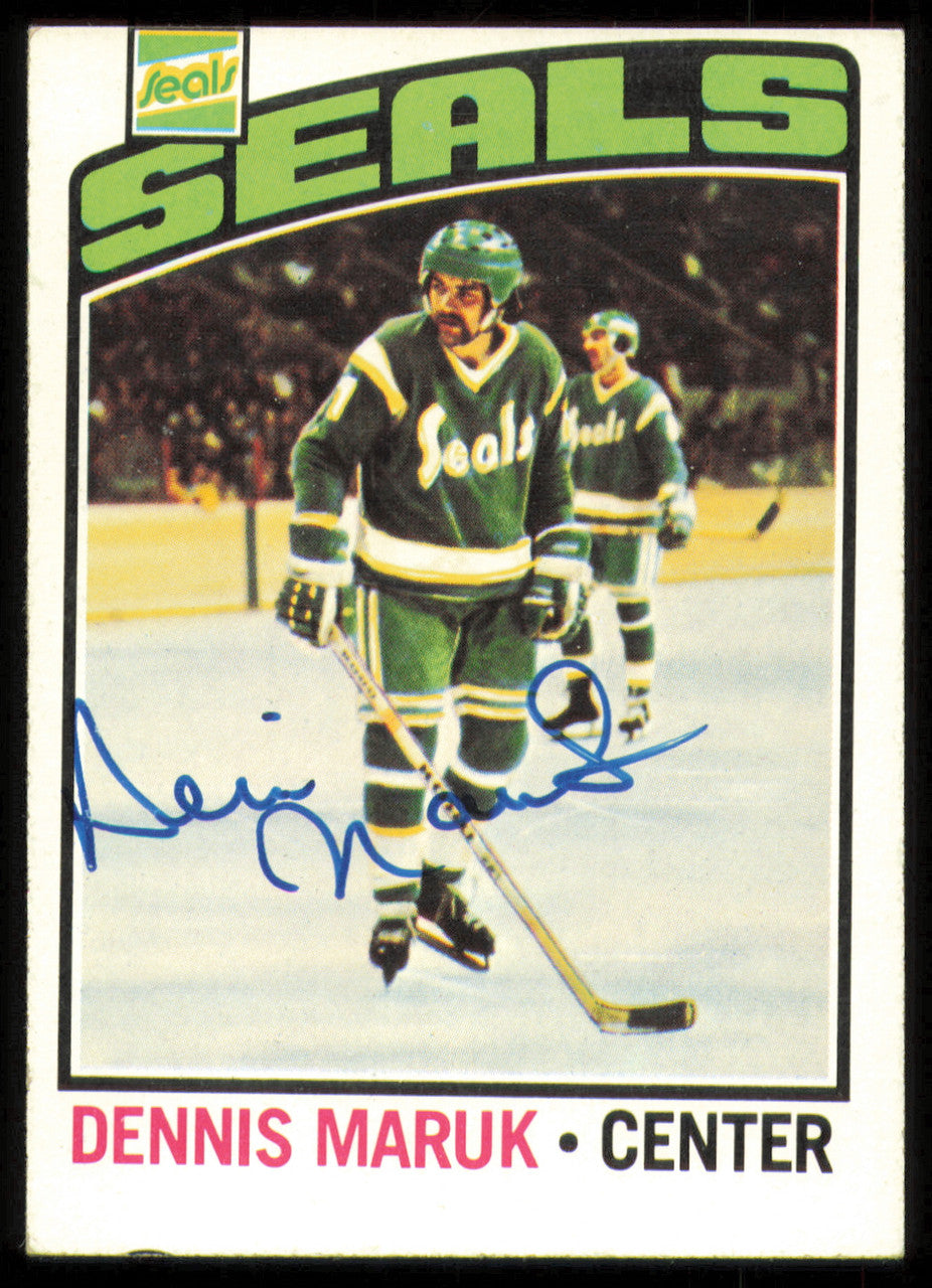 Dennis Maruk Autographed 1976-77 Topps Rookie Card #86 California Golden Seals SKU #255312