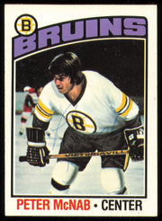 Peter McNab Autographed 1976-77 Topps Card #118 Boston Bruins SKU #255320