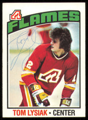 Tom Lysiak Autographed 1976-77 Topps Card #174 Atlanta Flames SKU #255330