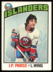 J.P. Parise Autographed 1976-77 Topps Card #182 New York Islanders SKU #255331