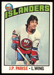 J.P. Parise Autographed 1976-77 Topps Card #182 New York Islanders SKU #255332