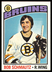 Bob Schmautz Autographed 1976-77 Topps Card #189 Boston Bruins SKU #255335