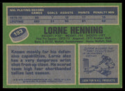 Lorne Henning Autographed 1976-77 Topps Card #193 New York Islanders SKU #255336