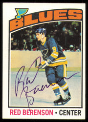 Red Berenson Autographed 1976-77 Topps Card #236 St. Louis Blues SKU #255341