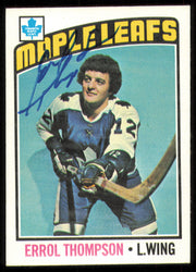 Errol Thompson Autographed 1976-77 Topps Card #259 Toronto Maple Leafs SKU #255344