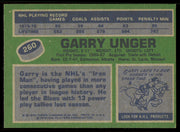 Garry Unger Autographed 1976-77 Topps Card #260 St. Louis Blues SKU #255346