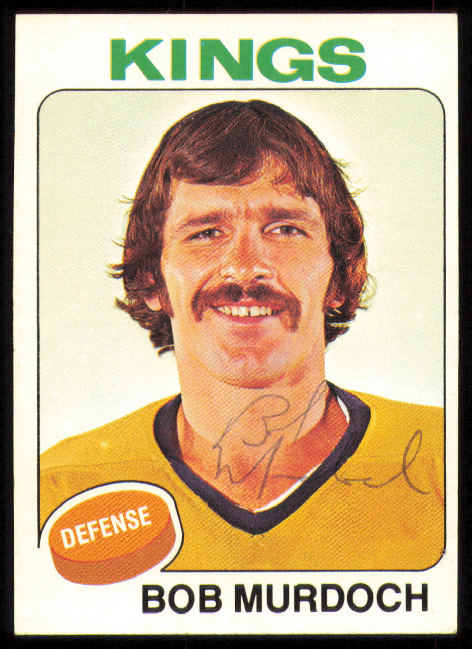 Bob Murdoch Autographed 1975-76 Topps Card #33 Los Angeles Kings SKU #255357