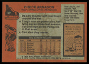 Chuck Arnason Autographed 1975-76 Topps Card #57 Pittsburgh Penguins SKU #255366