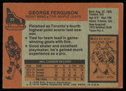 George Ferguson Autographed 1975-76 Topps Card #77 Toronto Maple Leafs SKU #255370