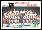 Emile Francis Autographed 1975-76 Topps Card #96 St. Louis Blues SKU #255375