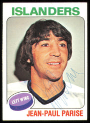 J.P. Jean-Paul Parise Autographed 1975-76 Topps Card #127 New York Islanders SKU #255384