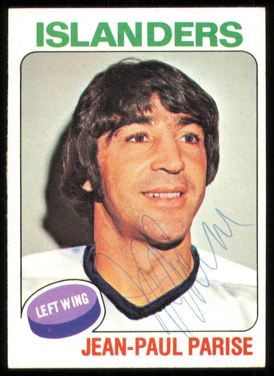 J.P. Jean-Paul Parise Autographed 1975-76 Topps Card #127 New York Islanders SKU #255384