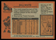 Bill White Autographed 1975-76 Topps Card #157 Chicago Blackhawks SKU #255391