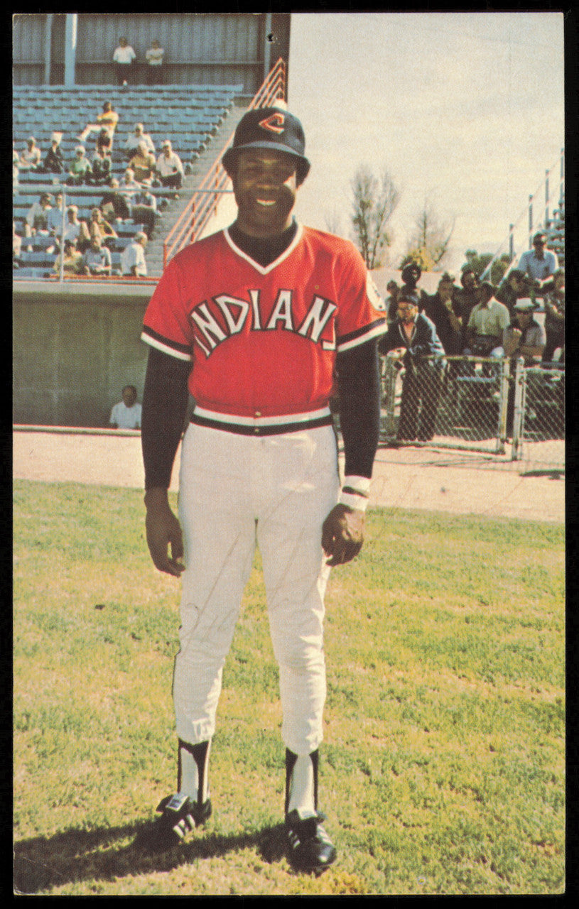 Frank Robinson Autographed 3x5.5 Postcard Cleveland Indians (Pin Hole) SKU #255463