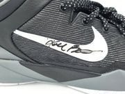 Kobe Bryant Autographed Black/Grey 2011-12 Nike Kobe VII Shoes Los Angeles Lakers (Dual Signed) Size 14 #4/8 Panini Holo #PA16640